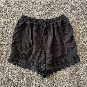 Lili Sport Black Lace Shorts 1x
